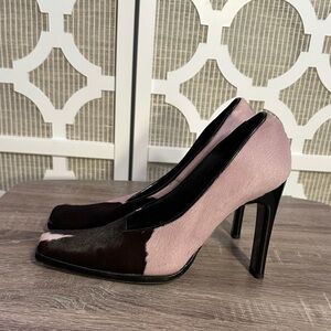 Vintage Icone Calf Hair Made in Italy Natural Leather 4,5" Heel Shoes